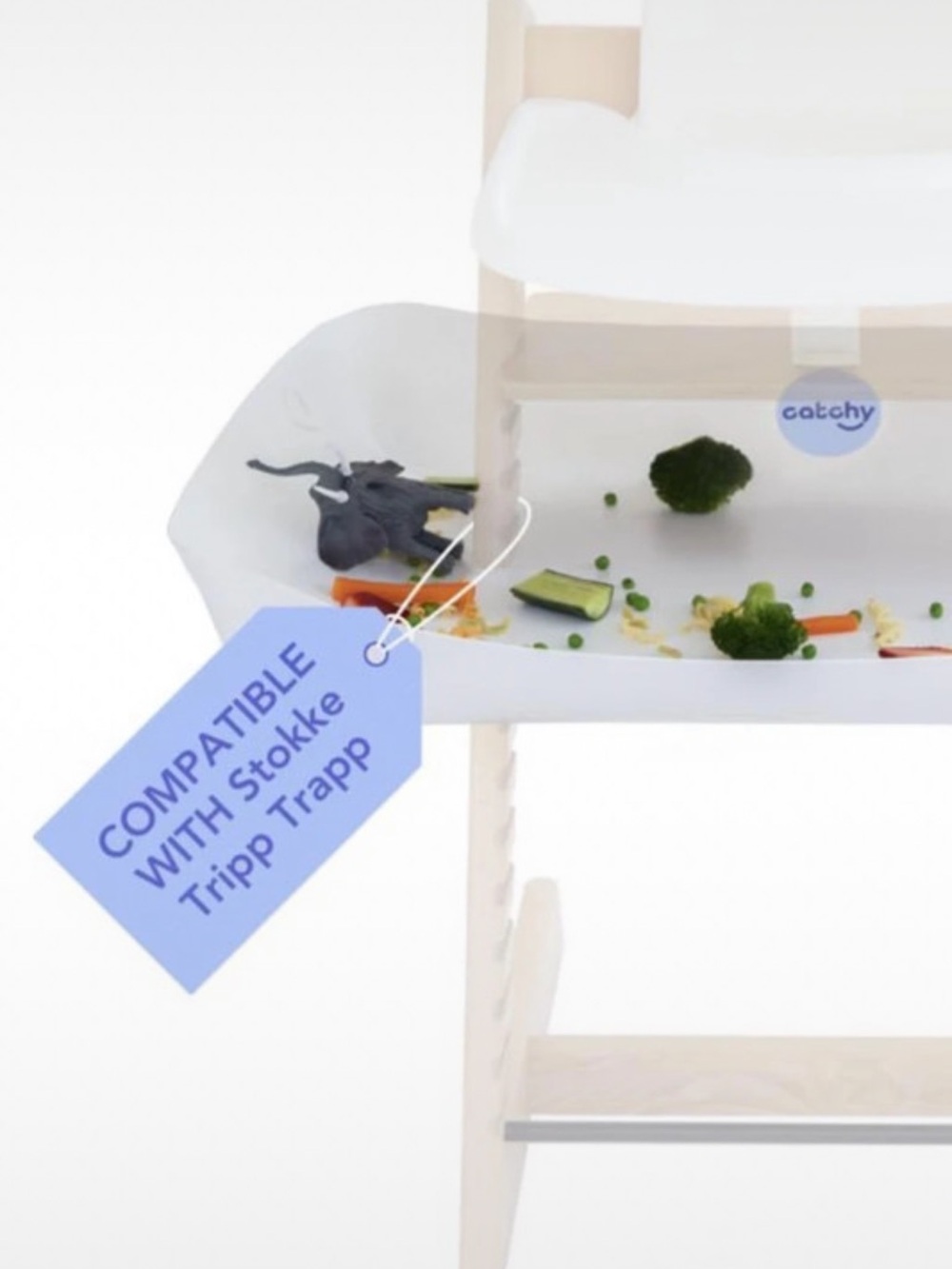 White Highchair catchy- Fits Stokke Tripp Trapp